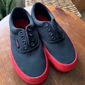 Kids Vans Red and Black Size 12.5